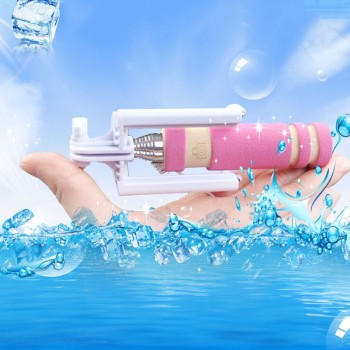 Mini Selfie Stick With Button Wired Sponge Handle Monopod Universal For iPhone 6 5 Android Samsung Huawei Xiaomi with Cloth Bag