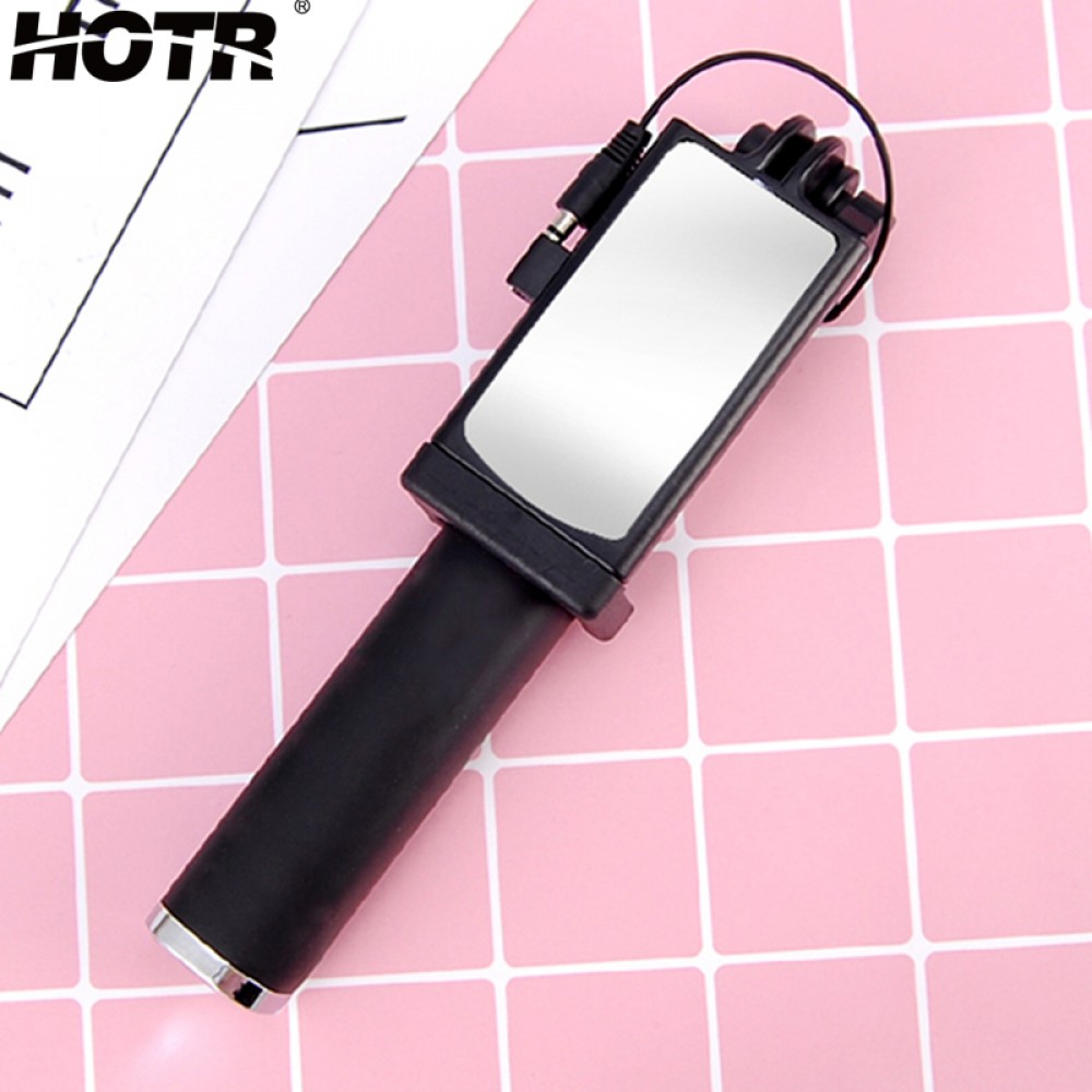 HOTR Mirror Selfie Stick Monopod Premium Quality Wired Selfie Stick Extendable for iPhone 6 Plus 5 5s 4s For Samsung S8 plus s7