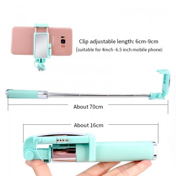 HOTR Mirror Selfie Stick Monopod Premium Quality Wired Selfie Stick Extendable for iPhone 6 Plus 5 5s 4s For Samsung S8 plus s7