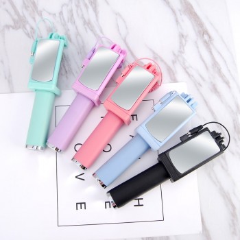 HOTR Mirror Selfie Stick Monopod Premium Quality Wired Selfie Stick Extendable for iPhone 6 Plus 5 5s 4s For Samsung S8 plus s7