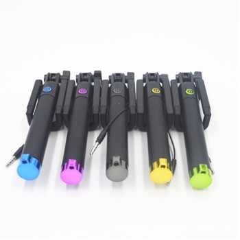 Hot selling mini wired selfie stick foldable bracket 18.5-80cm monopod for 4inch-6inch xiaomi/huawei/meizu/samsung/iphone 6 6s