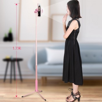 170cm 67in Bluetooth Selfie Stick Tripod with Ring Light Selfie Beauty Portrait Fill Lighting for iPhone XS 7plus Huawei P20 Pro