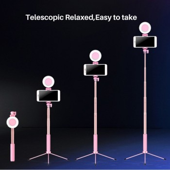 170cm 67in Bluetooth Selfie Stick Tripod with Ring Light Selfie Beauty Portrait Fill Lighting for iPhone XS 7plus Huawei P20 Pro