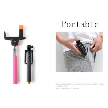 Big Sale Universal Luxury mini Handheld Extendable Wired Selfie Stick Monopod for iphone Samsung Android/IOS Phones palo selfie