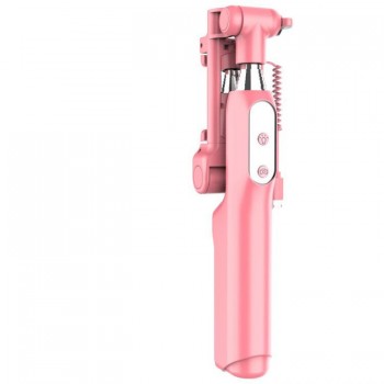 SSKY Wireless/Wired Bluetooth Selfie Stick Mini Monopod Extendable with Rear Mirror/LED Selfie Fill Light for iPhone For Samsung