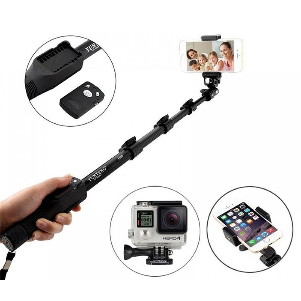 NMEGOU Extendable Yunteng 1288 Bluetooth Selfie Stick Monopod Tripod for Iphone 7 6 6s Plus Xiaomi Samsung Phone Camera Yt-1288