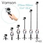 Vamson for Gopro Accessories Tripod Monopod Adjustable Selfie Stick for GoPro Hero 7 6 5 for Xiaomi Yi SJCAM for Phone VP422