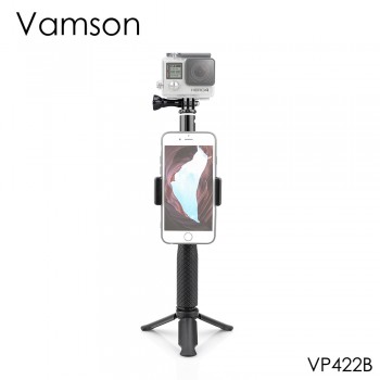 Vamson for Gopro Accessories Tripod Monopod Adjustable Selfie Stick for GoPro Hero 7 6 5 for Xiaomi Yi SJCAM for Phone VP422