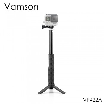 Vamson for Gopro Accessories Tripod Monopod Adjustable Selfie Stick for GoPro Hero 7 6 5 for Xiaomi Yi SJCAM for Phone VP422