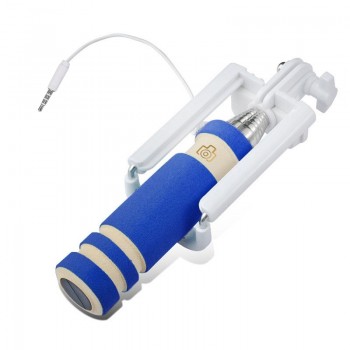 New Foldable Mini Wired Selfie Stick Handheld Extendable Monopod Non-slip Handle for iPhone 6/6S plus/Samsung @ XR649