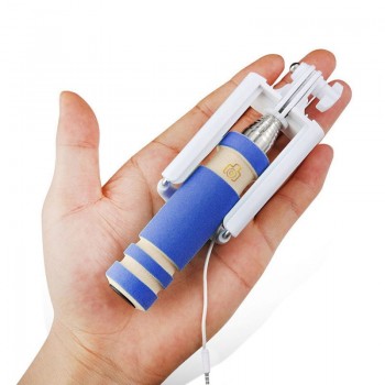 New Foldable Mini Wired Selfie Stick Handheld Extendable Monopod Non-slip Handle for iPhone 6/6S plus/Samsung @ XR649