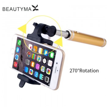 Luxury Aluminum Alloy Selfie Stick Wired Para Selfie Extendable for iphone 4 5 5s 6 6s plus for Samsung S9 plus s8 s7 edge s6 s5