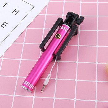 Luxury Aluminum Alloy Selfie Stick Wired Para Selfie Extendable for iphone 4 5 5s 6 6s plus for Samsung S9 plus s8 s7 edge s6 s5