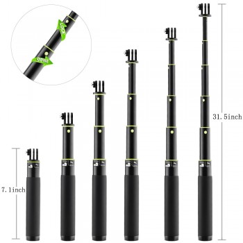 LBKAFA 7.1 To 31.5 Inch Selfie Stick Waterproof Monopod Tripod Handheld Stand for Gopro Hero 6 5 4 3+ SJCAM SJ4000 SJ5000 SJ6