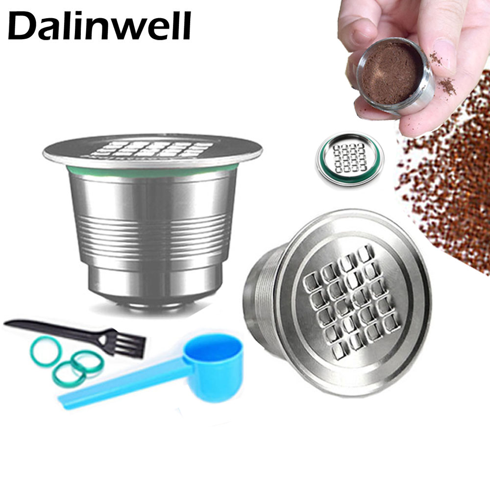 3 Pods Nespresso Stainless Steel Capsule Nespresso Refillable Reusable Metal Capsule Nespresso Recargables Inox Coffeeware Gift