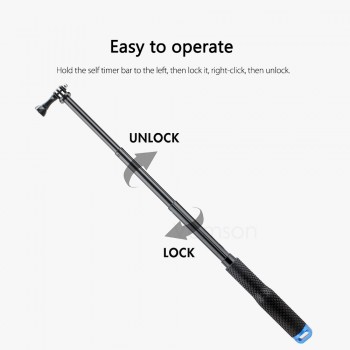 Vamson for GoPro 6 5 Aluminum Extendable Pole Selfie Stick Monopod Tripod Mount for GoPro Hero 6 5 4 3+ for Xiaomi for Yi VP403