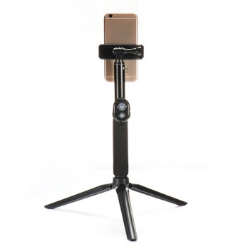 Tripod Monopod Selfie Stick bluetooth With Button Clip 56-90mm for iPhone X 6 7 8 8plus for Samsung S8 S9 Android Selfie Stick