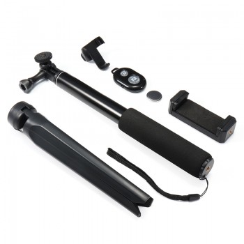 Tripod Monopod Selfie Stick bluetooth With Button Clip 56-90mm for iPhone X 6 7 8 8plus for Samsung S8 S9 Android Selfie Stick