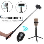 Tripod Monopod Selfie Stick bluetooth With Button Clip 56-90mm for iPhone X 6 7 8 8plus for Samsung S8 S9 Android Selfie Stick