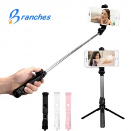 BE80 Mini Bluetooth pau de Selfie Stick+Tripod Monopod stick self bluetooth selfiestick for iphone xiaomi mi Android 7 8 phone