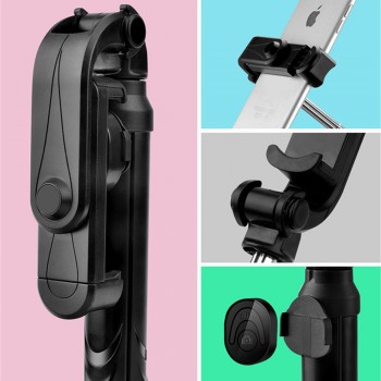 BE80 Mini Bluetooth pau de Selfie Stick+Tripod Monopod stick self bluetooth selfiestick for iphone xiaomi mi Android 7 8 phone