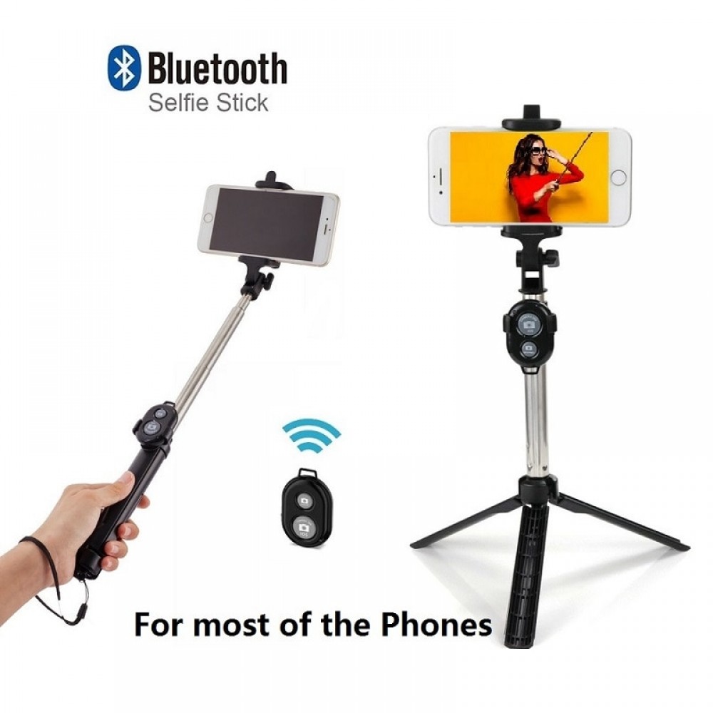 Universal Wireless Bluetooth Selfie Stick Mini Foldable Phone Tripod Extendable Handled Monopod For Mobile Phone Selfie Stick