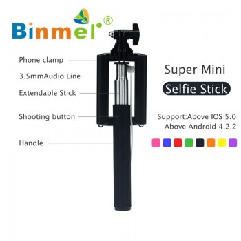 2017 Self-portrait Stick Holder 1PC Mini Monopod Extendable Handheld Fold  De Poche Fois Auto-Portrait For iPhone 7 Gift_KXL0420