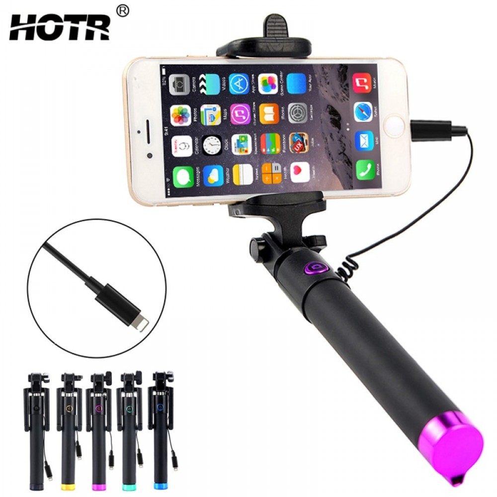 Selfie Stick for iphone X XR XS Max 8 8 plus 7 7 plus Selfie Stick Wired Para Selfie Extendable for iphone 6 6s plus 5 5s SE 4