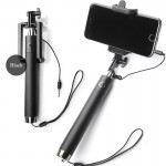 Luxury Extendable Folding Wired Selfi Self Selfie Stick Monopod For Samsung Galaxy S5 Note3 iphone 6 5S Perche Selfies Selfiepod
