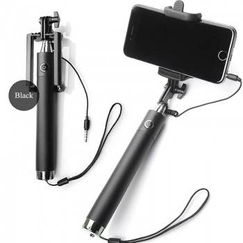 Luxury Extendable Folding Wired Selfi Self Selfie Stick Monopod For Samsung Galaxy S5 Note3 iphone 6 5S Perche Selfies Selfiepod