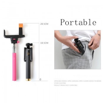 Luxury Extendable Folding Wired Selfi Self Selfie Stick Monopod For Samsung Galaxy S5 Note3 iphone 6 5S Perche Selfies Selfiepod