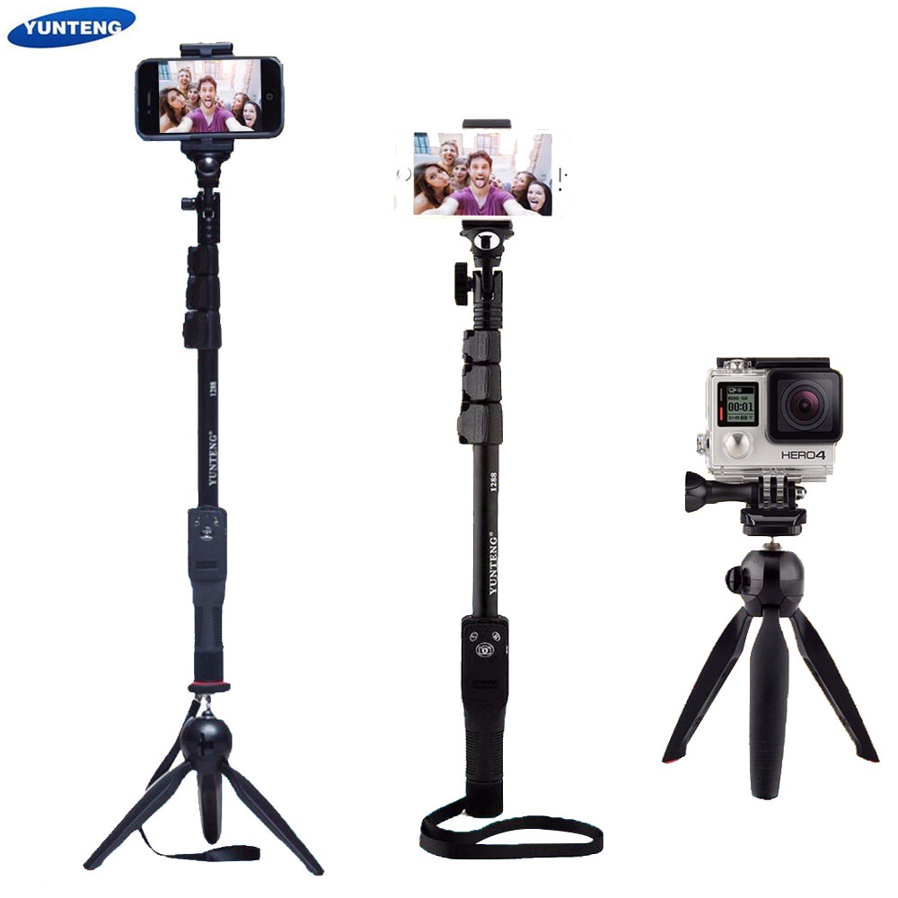 Camera Phone Bluetooth Extendable Selfie Stick Yunteng 1288 Telescopic Monopod Pole or 228 Mini Tripod For Iphone 5 6 7 Samsung