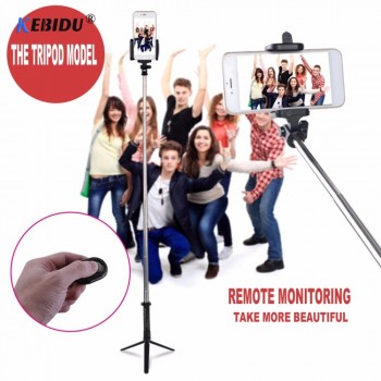 kebidu Wireless Bluetooth 4.0 Remote Shutter+Handheld phone Selfie Stick Monopod Tripod Holder for IOS Android SmartPhone