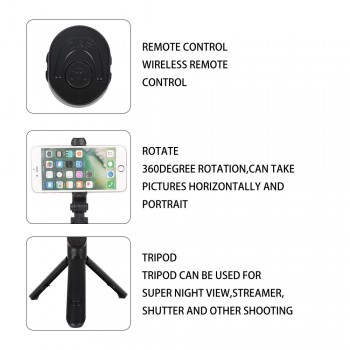 3 in 1 Mini Handheld Stand Holder Wireless Shutter Remote Control Selfie Tripod Monopod Bluetooth Stick For iPhone Huawei Xiaomi