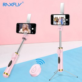 RAXFLY Mini Bluetooth Selfie Stick Foldable Tripod Mirror Remote Selfie Stick For IOS iPhone X 8 7 Plus Xiaomi Samsung Android