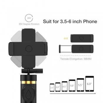 RAXFLY Mini Bluetooth Selfie Stick Foldable Tripod Mirror Remote Selfie Stick For IOS iPhone X 8 7 Plus Xiaomi Samsung Android