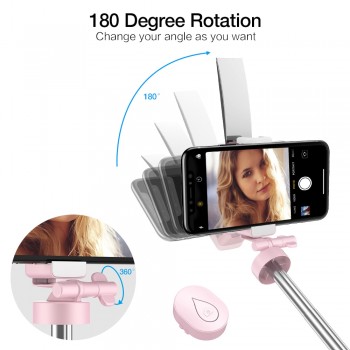 RAXFLY Mini Bluetooth Selfie Stick Foldable Tripod Mirror Remote Selfie Stick For IOS iPhone X 8 7 Plus Xiaomi Samsung Android