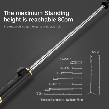 RAXFLY Mini Bluetooth Selfie Stick Foldable Tripod Mirror Remote Selfie Stick For IOS iPhone X 8 7 Plus Xiaomi Samsung Android