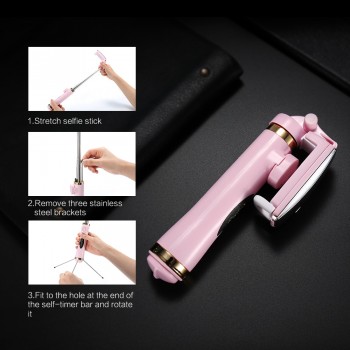 RAXFLY Mini Bluetooth Selfie Stick Foldable Tripod Mirror Remote Selfie Stick For IOS iPhone X 8 7 Plus Xiaomi Samsung Android