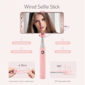 FLOVEME Selfie Stick Monopod Universal Selfie Sticks For iPhone 6 5 4 Self Stick For Samsung Huawei Xiaomi With Wire 3.5mm Jack