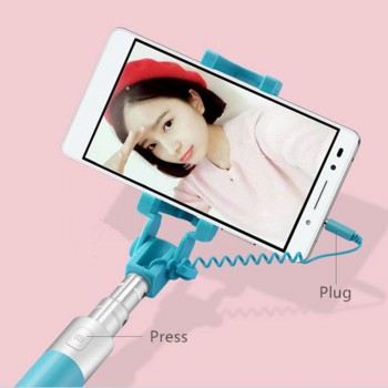 Original Huawei Honor Selfie Stick Monopod Wired Selfi Self Stick Extendable Handheld Shutter for iPhone Android Huawei Xiaomi