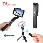 FANGTUOSI 3 in 1 Wireless Bluetooth Selfie Stick Mini Tripod Extendable Monopod Universal  For iPhone XR X 7 6s Plus Pau De Palo