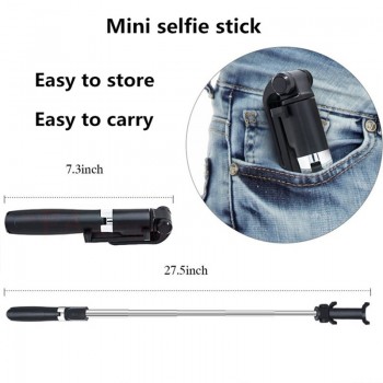 FANGTUOSI 3 in 1 Wireless Bluetooth Selfie Stick Mini Tripod Extendable Monopod Universal  For iPhone XR X 7 6s Plus Pau De Palo