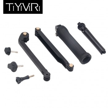 3 Way Grip Waterproof Monopod Selfie Stick For Gopro Hero 5 6 4 Black Session SJ4000 for Xiaomi Yi 4K Sports Camera Tripod Stand