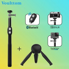 Voulttom Selfie Stick Bluetooth with a Free Tripod Remote Control Shutter Foldable Selfie Stick monopod for iphone Xiaomi Huawei