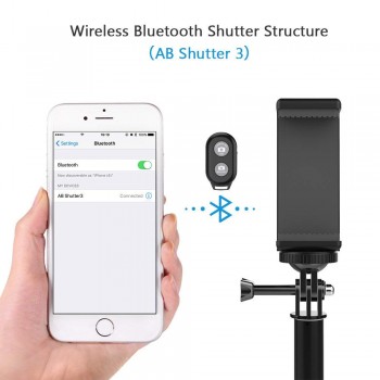 Voulttom Selfie Stick Bluetooth with a Free Tripod Remote Control Shutter Foldable Selfie Stick monopod for iphone Xiaomi Huawei