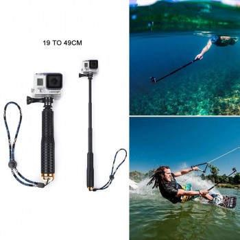 Aluminum Extendable selfie stick monopod For gopro Go pro hero 4 3+ 3 2 sj4000 sj5000 sj6000 xiao mi yi camera