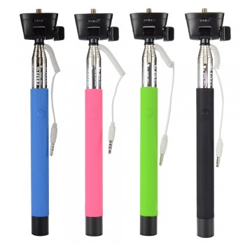 Z07-7 Audio Cable Wired Selfie Stick Extendable Monopod Self Stick for iPhone 7 6 plus 5 5s 4s IOS Samsung Android