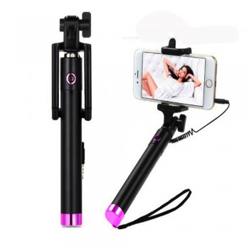 Malloom Portable Extendable Monopod Self-Pole Handheld Wired Selfie Stick For iPhone Samsung XIAOMI Huawei MEIZU VIVO OPPO