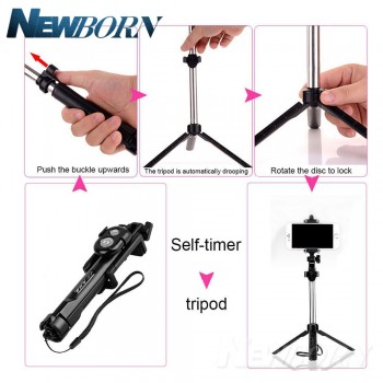 Cartoon Selfie Stick Mini Tripod Self Stick Bluetooth Remote Shutter Multifunctional Handheld Extendable Monopod For Smartphone